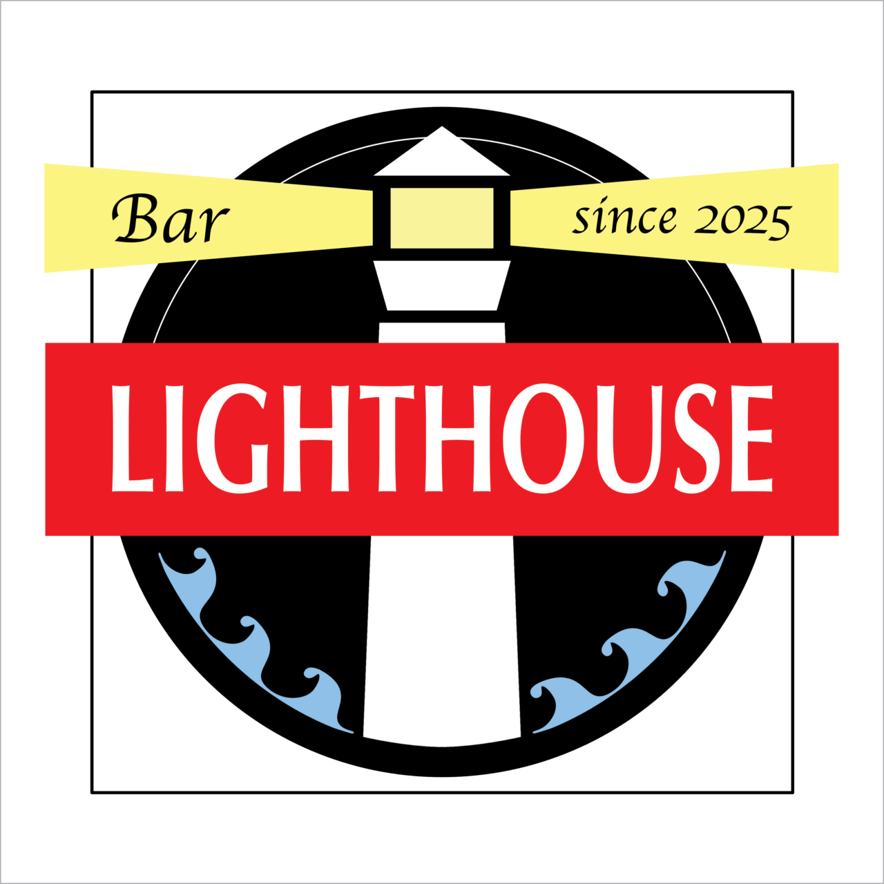 Bar. LIGHTHOUSE ロゴ/Bar .LIGHTHOUSE ロゴ 正方形型 店入口用