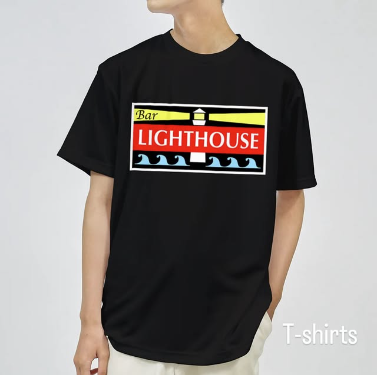 Bar. LIGHTHOUSE ロゴ/Bar .LIGHTHOUSEロゴ入りTシャツ写真